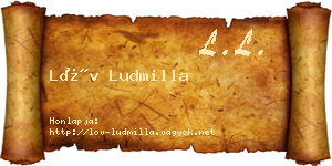 Löv Ludmilla névjegykártya